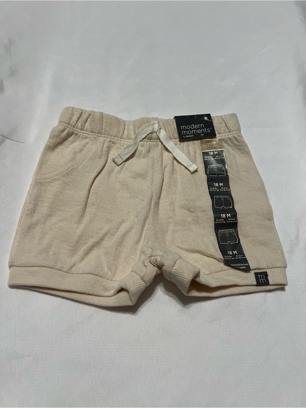 Gerber Cream/Tan Baby Shorts